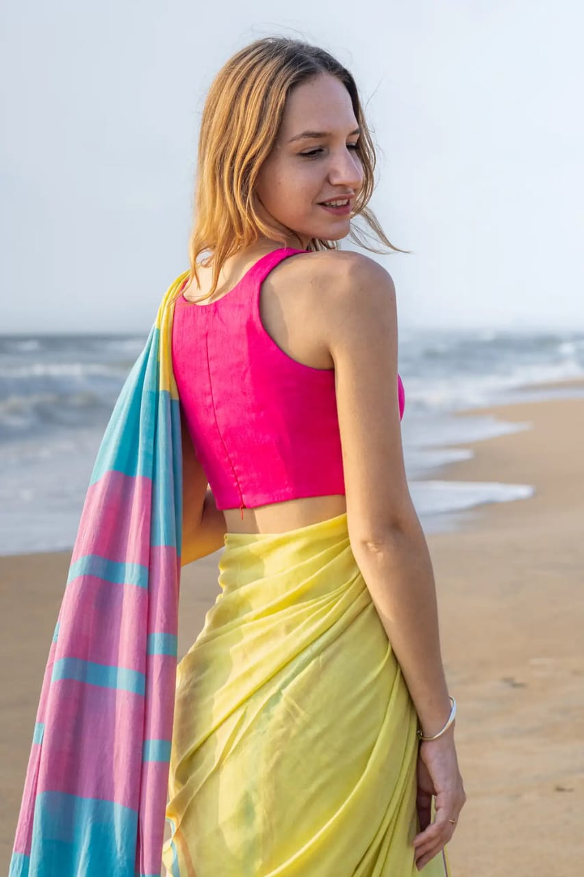 Laura - Handloom South Cotton Stripe Saree