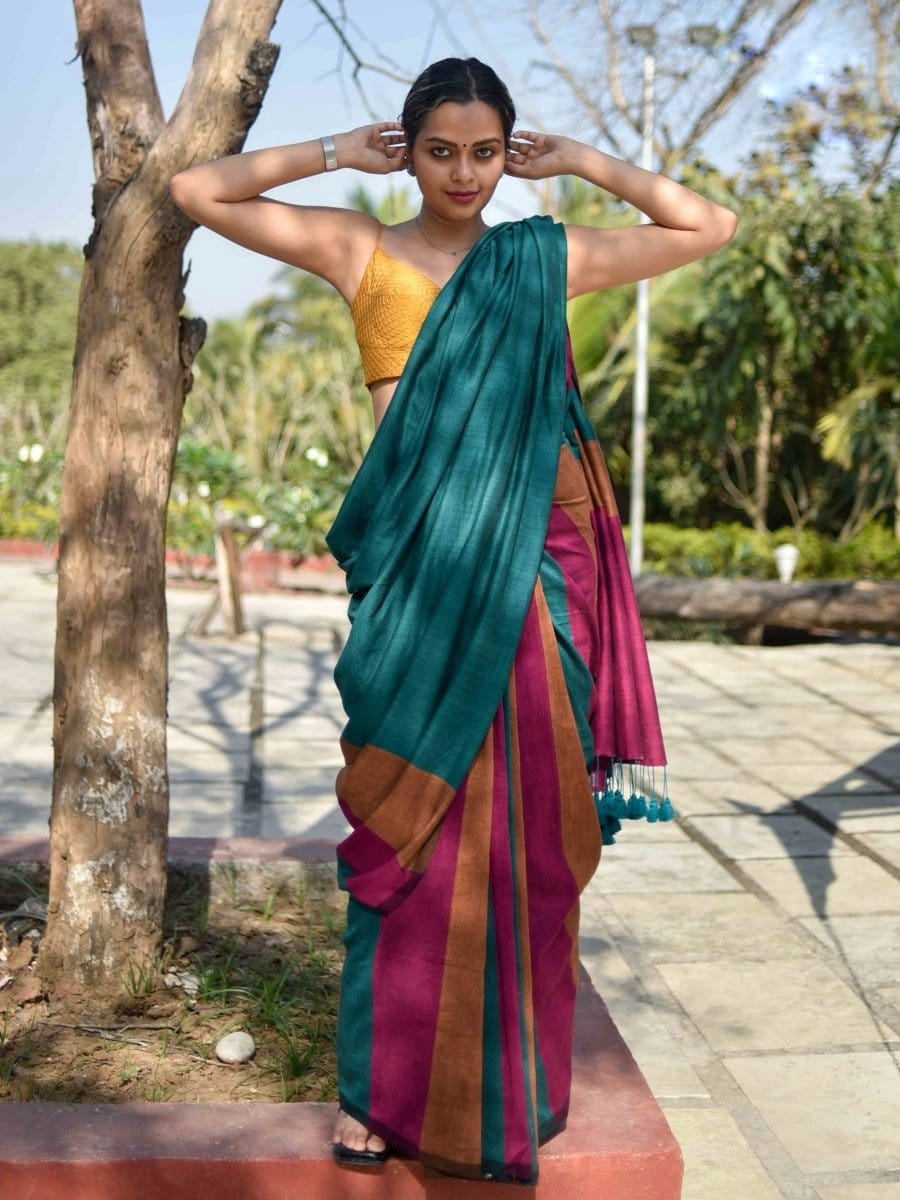 Shobhana - Handloom South Cotton Stripe Saree